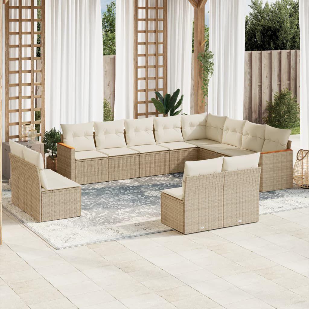 Thumbnail - VidaXL, Gartenlounge, 10-tlg. Garten-Lounge-Set mit Kissen