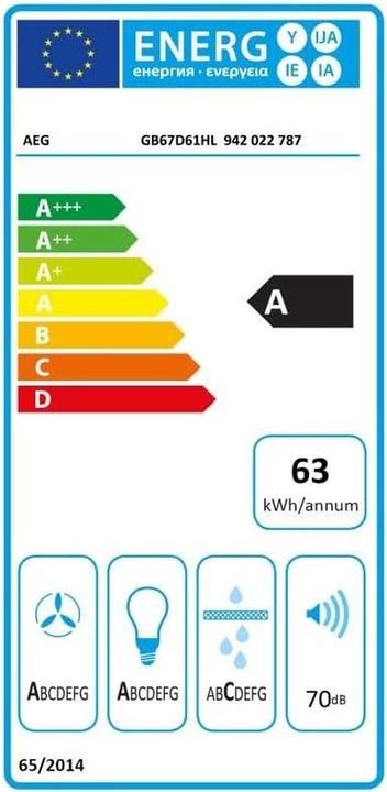 Energie-Label AEG DBE5960HB (Wandhaube)