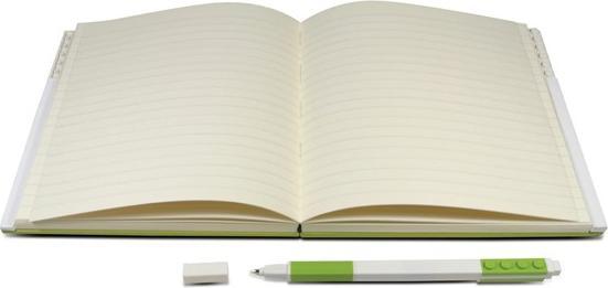 Image du produit LEGO Cahier vert stationnaire avec stylo gel (Couverture rigide)