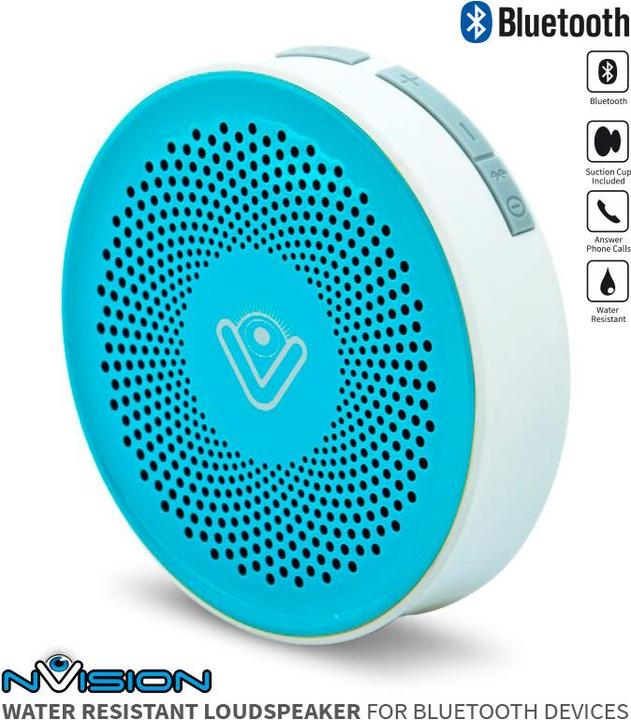 Actual product image nVision Water Resistant Bluetooth Loudspeaker Blue (6 h)