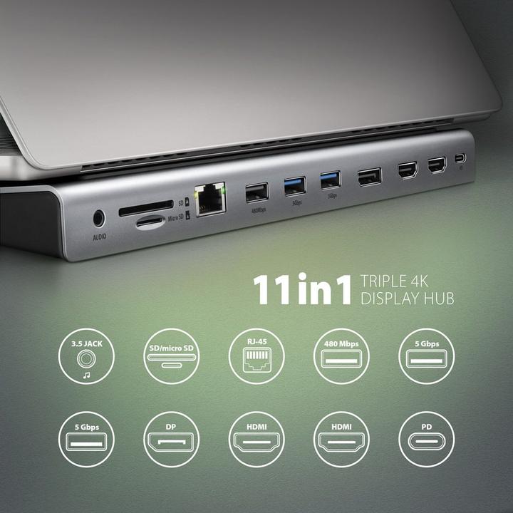 Produktbild Axagon HMC-4KX3 (USB-C, 3 Ports)