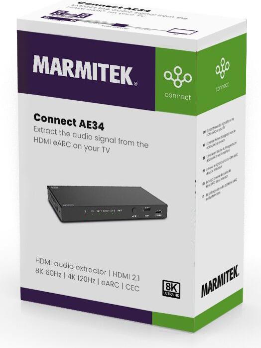 Immagine prodotto Marmitek Connect AE34 HDMI Audio Extractor 8K eARC
