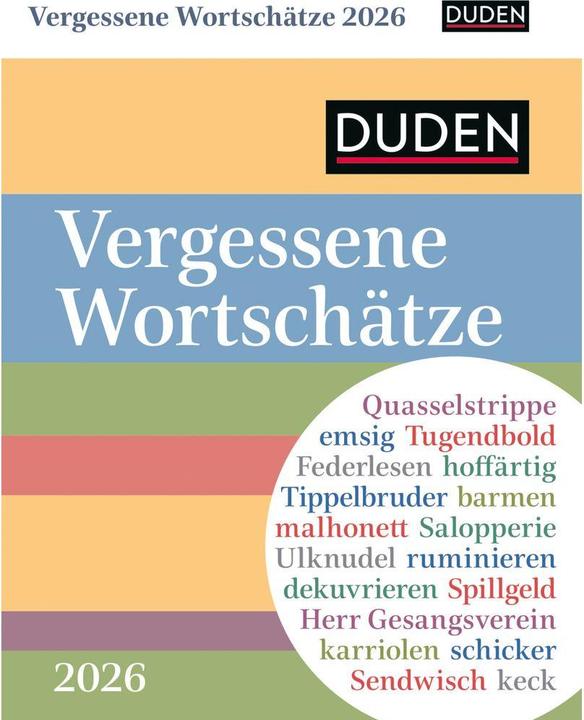 Actual product image Harenberg Duden Vergessene Wortschätze Tagesabreisskalender 2026 (11 x 14 cm, German)