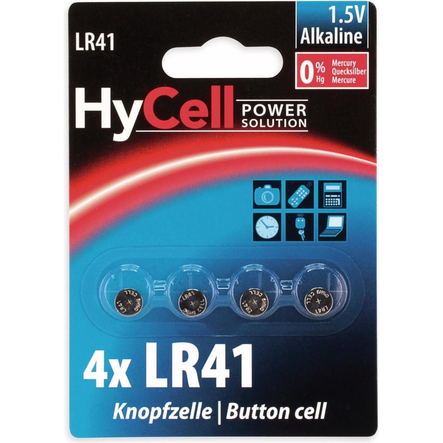 HyCell Alkaline LR41 (4 Stk., LR41, 30 mAh), Batterien + Akkus