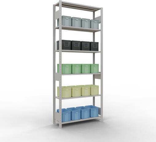 Image du produit Schulte Lagertechnik Système d'étagères de base MULTIplus150 sans boulons avec longerons.