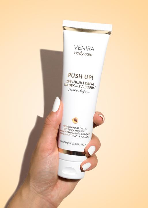 Actual product image Venira PUSH-UP firming cream for women's breasts - Apricot, 150 ml (Body cream, 150 ml)