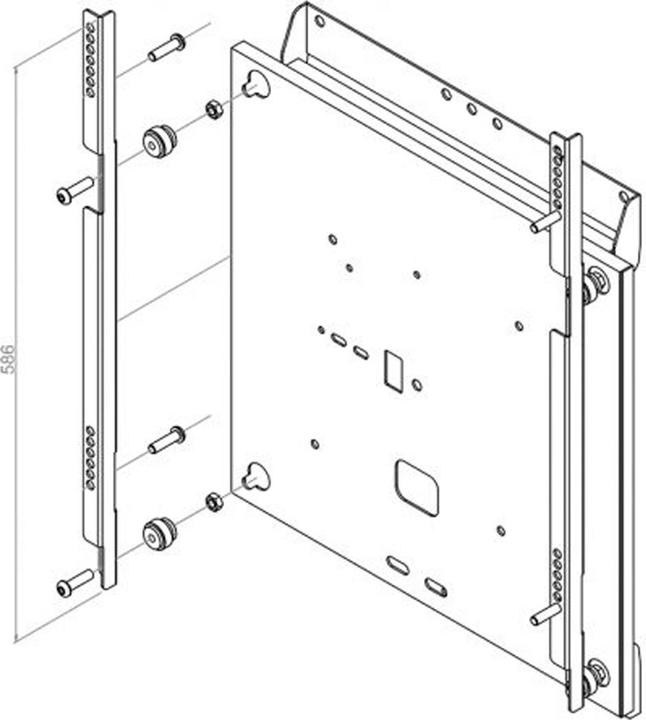 Actual product image Hagor Mounting component (2 adapter strips) for LCD display
