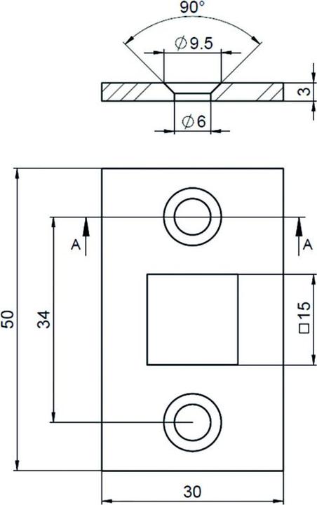 Actual product image Webi Striking plate 2390/60x40 (1 pcs.)