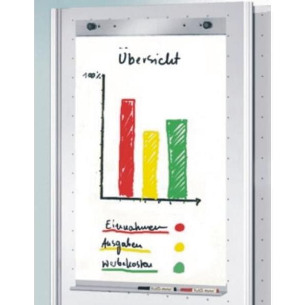Kerkmann, Zubehör Präsentieren, Flipchart-Halter Metropol silber für Stellwand Metropol