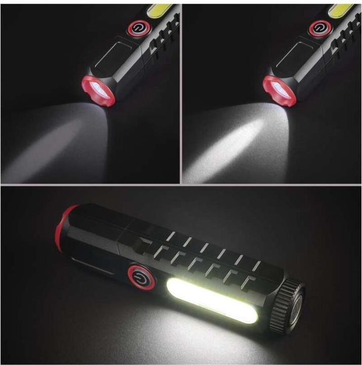 Actual product image Emos Wiederaufladbare LED-Taschenlampe aus Kunststoff P4720, 120 lm, 10 STCK., display box (12.30 cm, 120 lm)