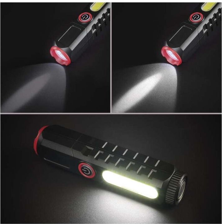 Immagine prodotto Emos Wiederaufladbare LED-Taschenlampe aus Kunststoff P4720, 120 lm, 10 STCK., display box (12.30 cm, 120 lm)