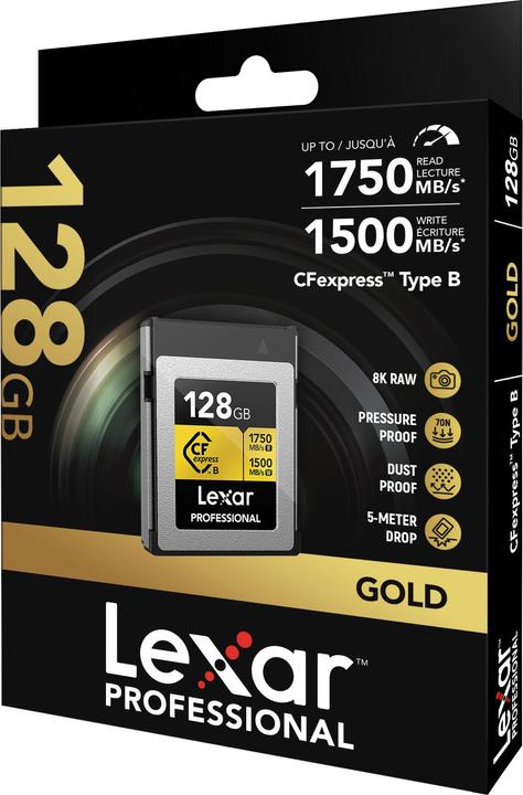 Produktbild Lexar Professional Gold Series 2.0 (128 GB, CFexpress Typ B, UHS-I)
