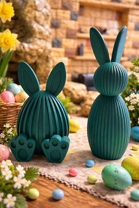Hanah Home Egg Bunny Decorative Object Set 2 Pieces (2x)