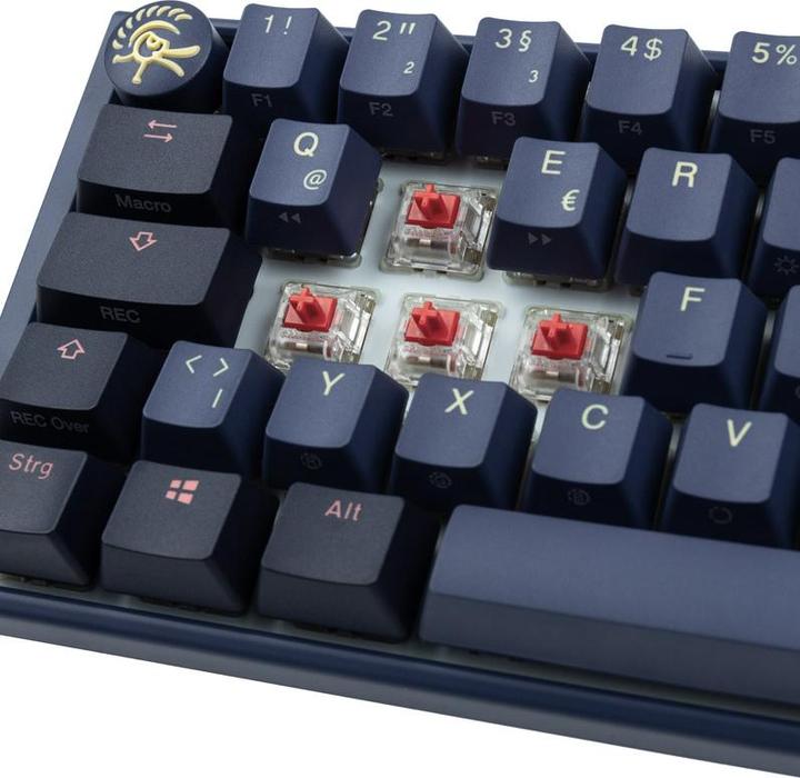 Produktbild Ducky One 3 Cosmic Blue Mini Gaming Tastatur, RGB LED - MX-Silent-Red (DE, Kabelgebunden)