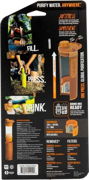 Actual product image Grayl Ultrapress Purifier water filter (0.50 l)