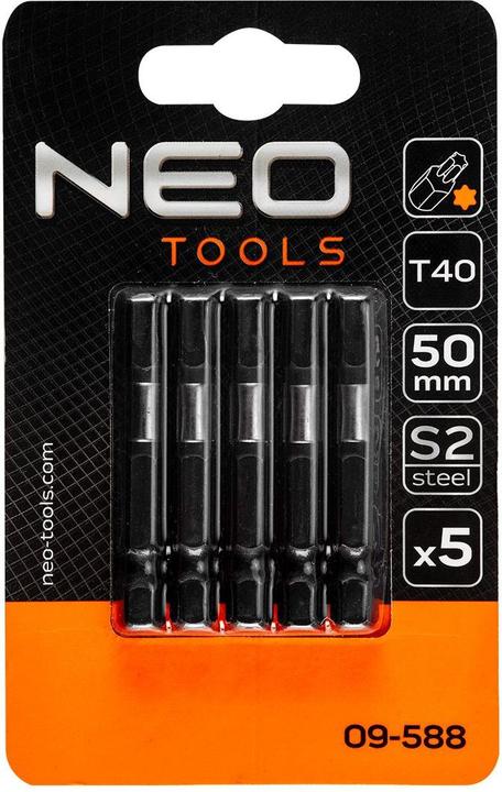 Produktbild Neo Tools Screwdriver nozzle (Impact nozzles S2, 50 mm, T40 - 5 pcs.)