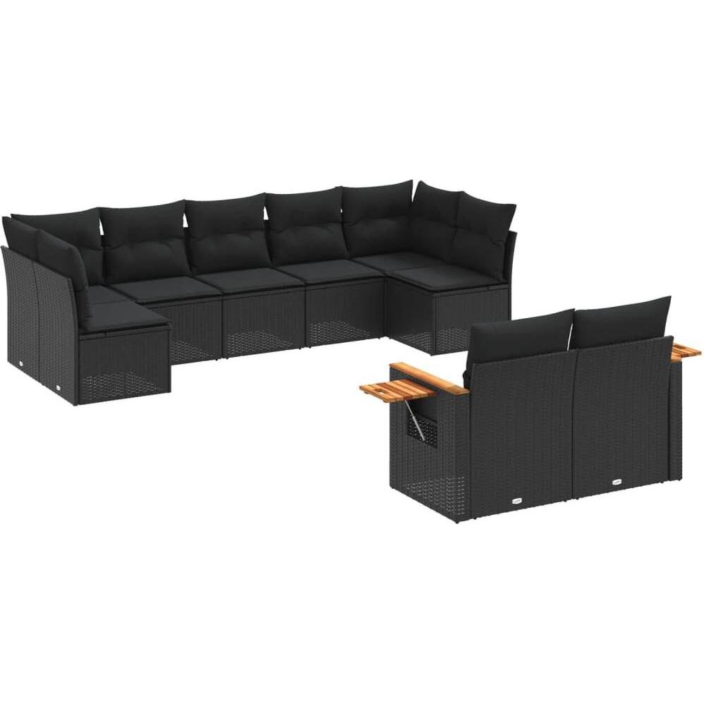 VidaXL, Gartenlounge, 10-tlg. Garten-Lounge-Set mit Kissen