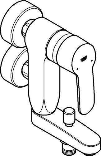 Actual product image Grohe Einhand-Wannenbatterie Eurostyle Vertica 23301000 chrom
