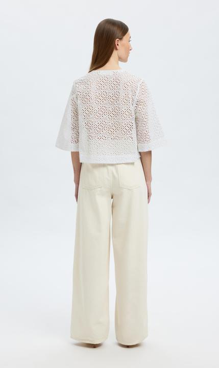 Image du produit Selected Broderie Anglaise Crop Top (42)