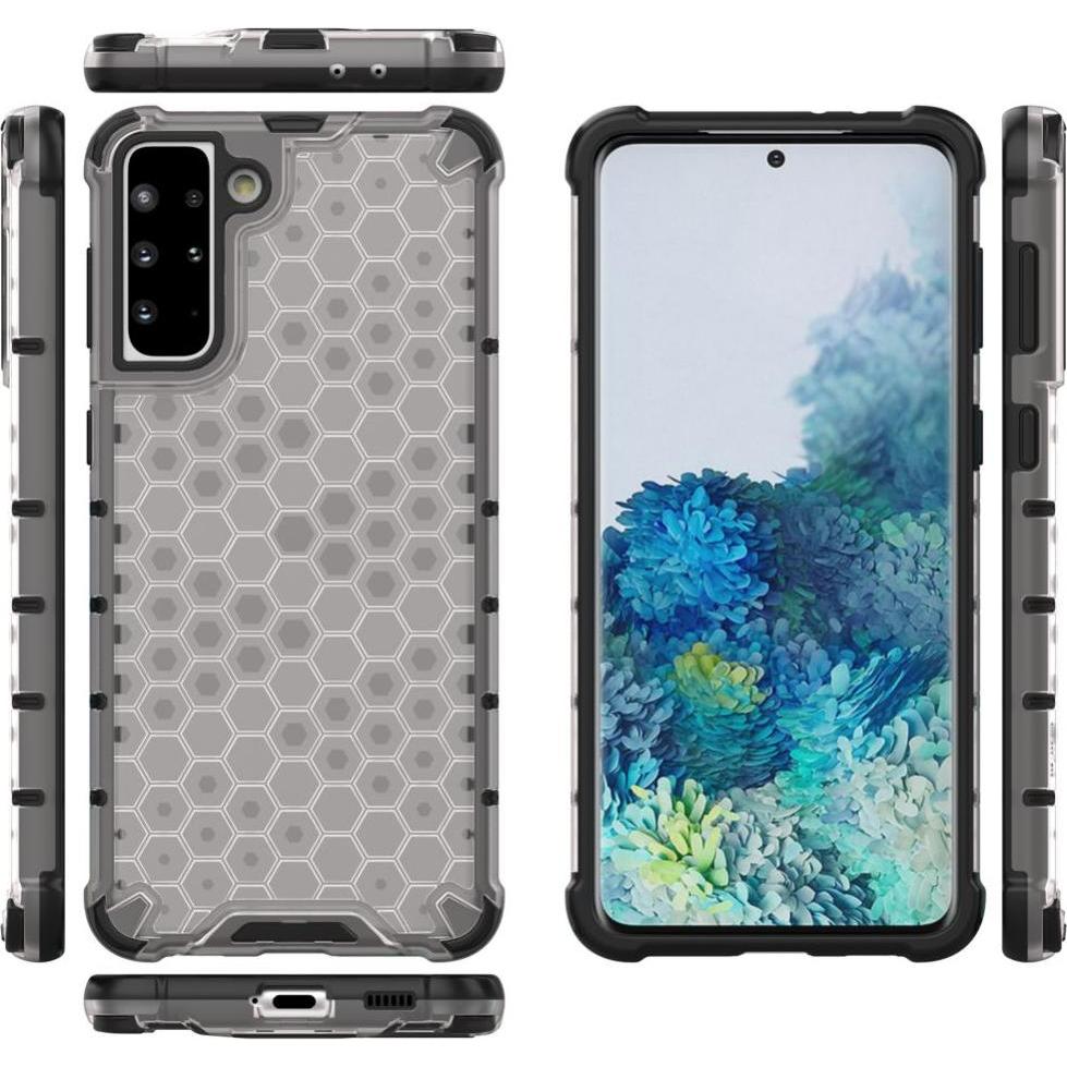 Thumbnail - Hurtel Honeycomb case armored cover with a gel frame for Samsung Galaxy S22 transparent (Samsung Galaxy S22), Smartphone...