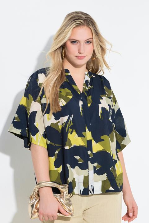 Produktbild Ulla Popken Bluse, Oversized, Tunika-Ausschnitt, Halbarm (50)