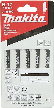 Image du produit Makita Lame de scie sauteuse B-17 A-85690 5