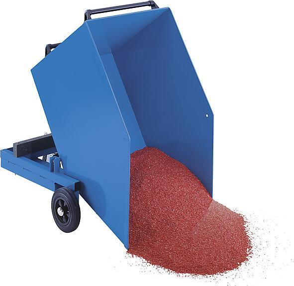 Image du produit eurokraft pro Benne basculante pour matériaux en vrac avec roues à bandage caoutchouc, sans (600 l)