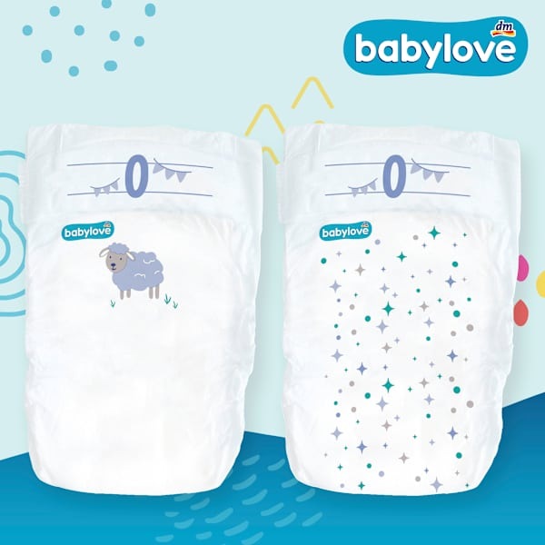 Immagine prodotto dm babylove Premium-Windeln (Dimensione 0, Pacco trasportabile, 24 Pezzo/i)