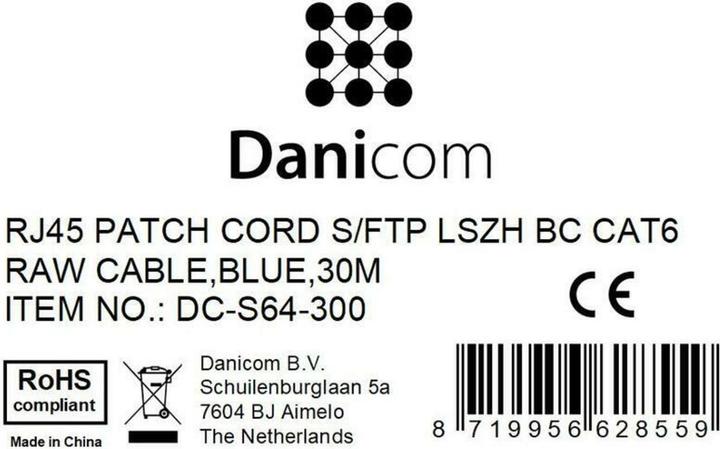 Produktbild Dsit CAT 6 Netzwerkkabel LSOH (CAT6, 30 m)