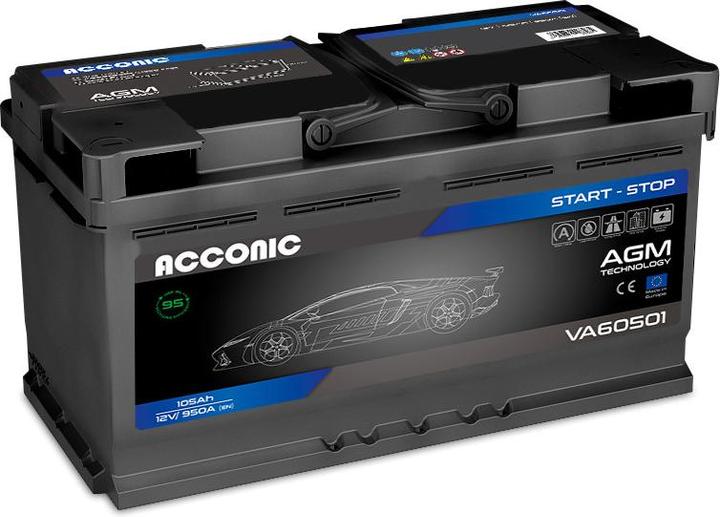 Actual product image Acconic VA60501 START-STOP AGM 105Ah Autobatterie 605 901 095 (105 Ah)