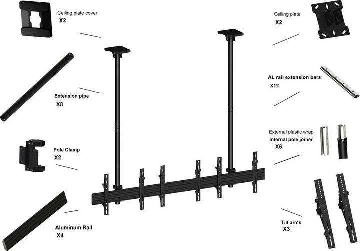 Image du produit Multibrackets M Ceiling Mount Pro MBC3X1U