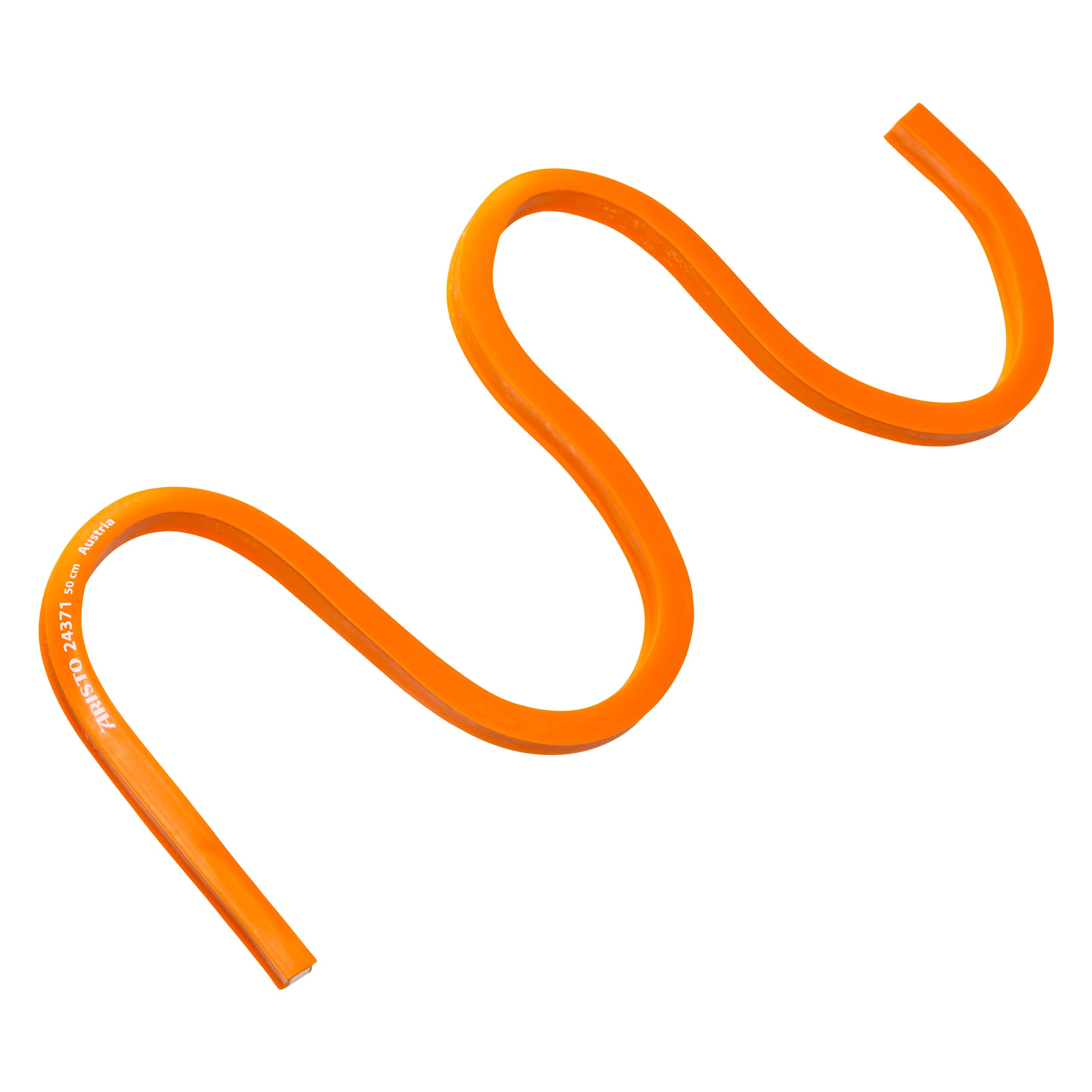 Aristo, Linialen, Gebogen Liniaal 50cm Flexibel Oranje (50 cm, Plastic)