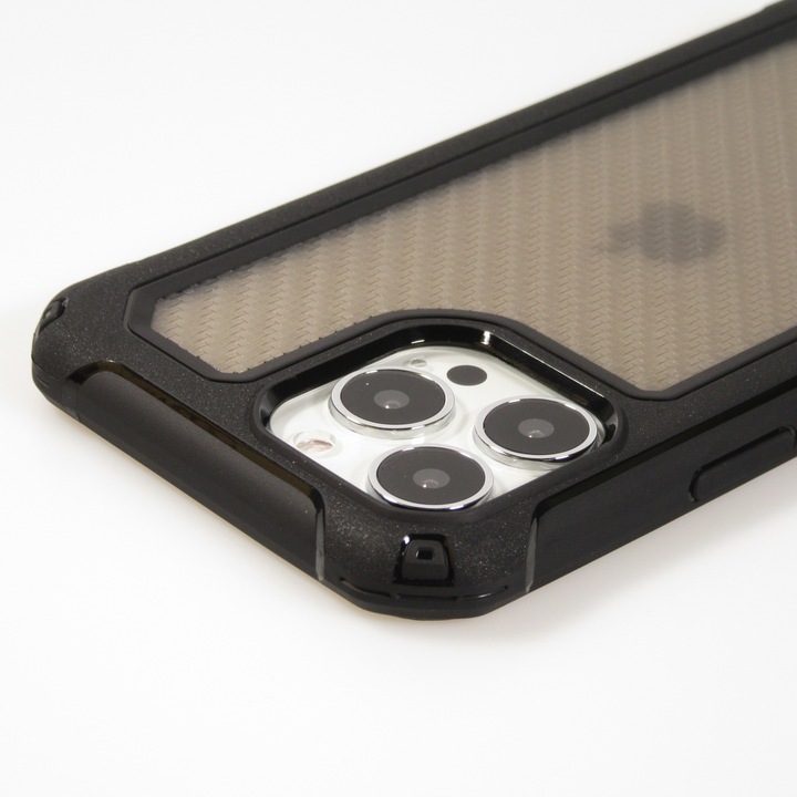Immagine prodotto PhoneLook Coque Cover Military Élite avec dos en carbone semi-transparent (Apple iPhone 14 Pro Max)