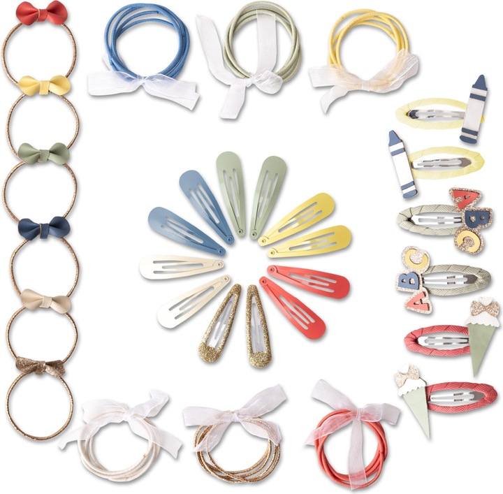 Produktbild Papierdrachen Haar-Accessoires Set Schule Pastell - Set 13