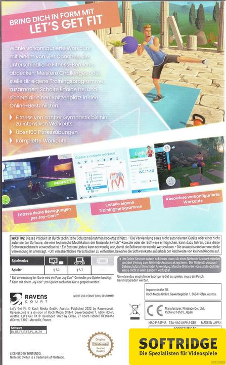 Image du produit Plaion Let's Get Fit (Switch, Switch Lite, Switch OLED, DE)