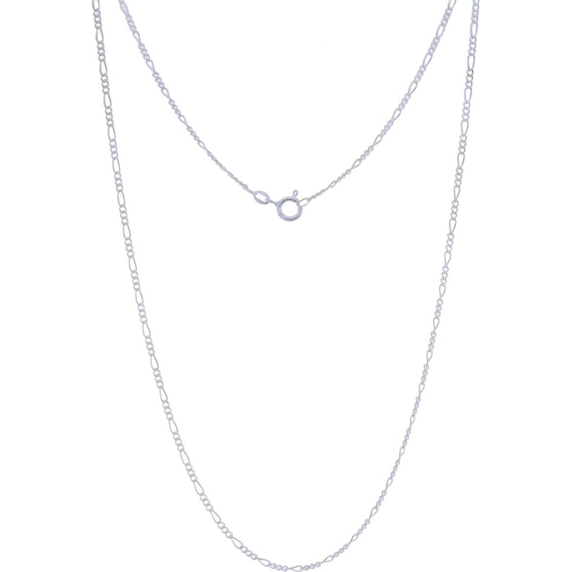 Luxxos, Halsschmuck, Figarokette 1,40 mm aus 925 Sterling Silber, (925 Sterling Silber, 40 cm)