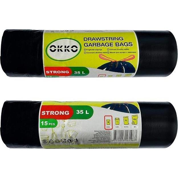Okko Garbage Bags Strong Ds 35l 15pcs, Abfallsack