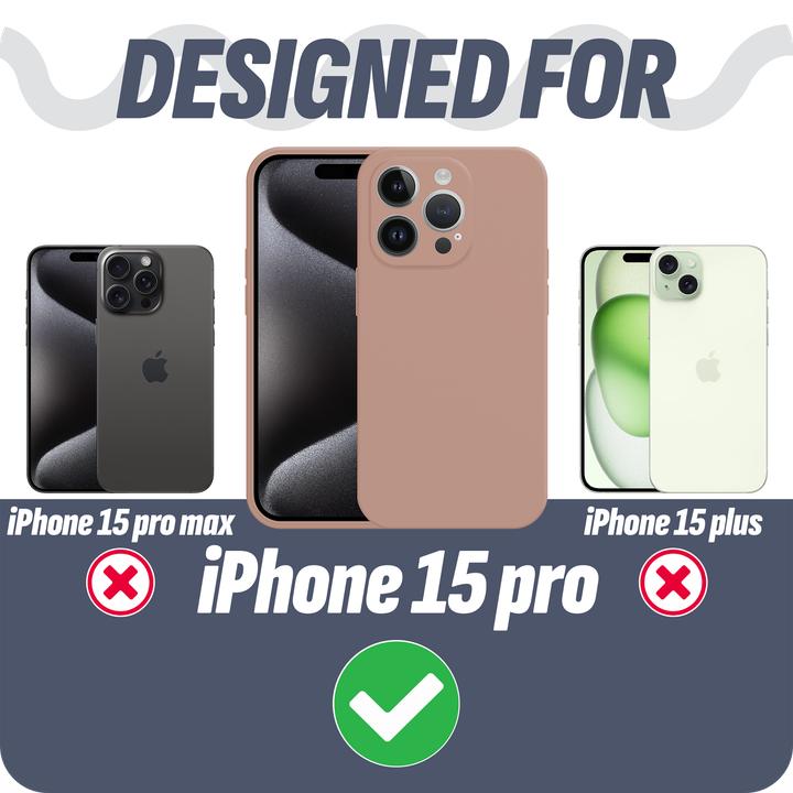 Produktbild Cazy Silikon Hülle Kompatibel mit iPhone 15 Pro - Soft TPU Schutz - (Apple iPhone 15 Pro)