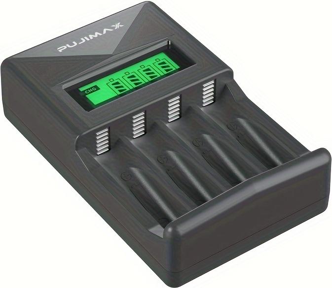 Produktbild PhoneLook Schnellladegerät 4-fach mit LCD-Display für AA/AAA Batterien (AA, AAA)