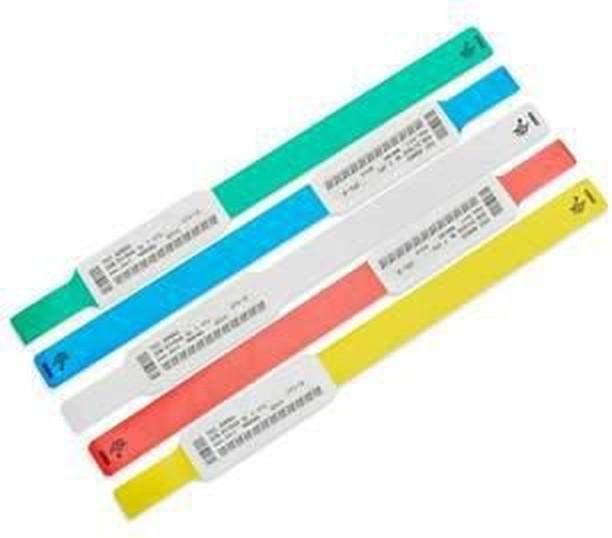 Immagine prodotto Zebra Z-Band UltraSoft verde, braccialetto ospedaliero bianco (697.50 cm, Polipropilene (PP), Vinile)