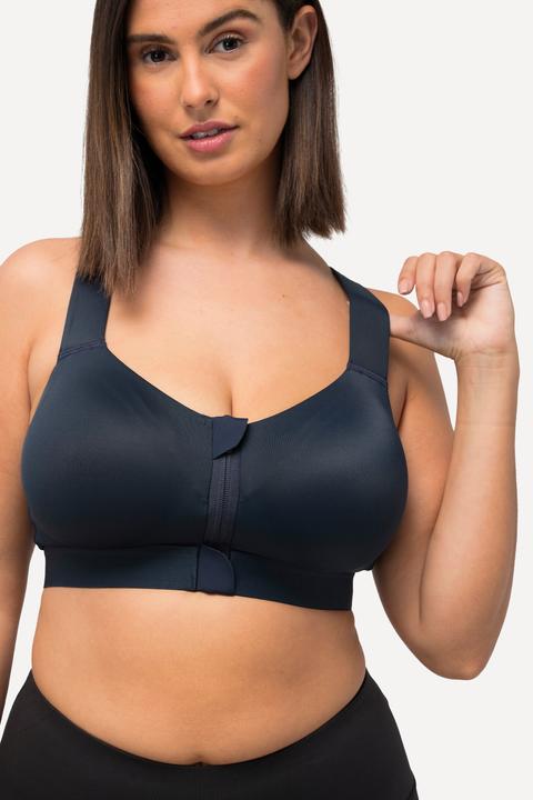 Produktbild Ulla Popken Sport-BH, ohne Bügel, Zipper, gekreuzte Träger (85 B)