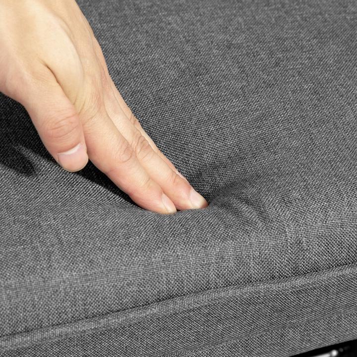 Image du produit Homcom Schaukelstuhl mit Hocker Polyester, Schaumstoff Dunkelgrau