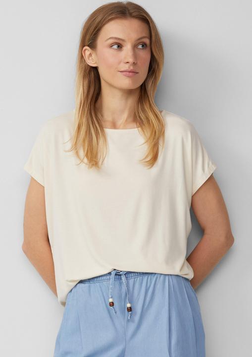 Produktbild S.Oliver T-Shirt Fliessendes Jersey-Shirt mit überschnittenen Schultern (38)