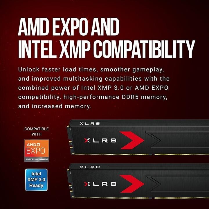 Actual product image PNY Speicher DDR5 64GB (2x32) 6000 C30 (2 x 32GB, 6000 MHz, DDR5 RAM)