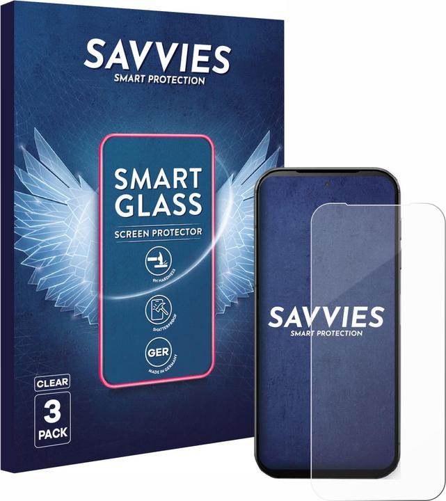 Produktbild Savvies Panzer Schutzglas für Fairphone 5 Schutzfolie Displayschutz Display Schutz Glas Folie klar (3 Stk., Fairphone 5)