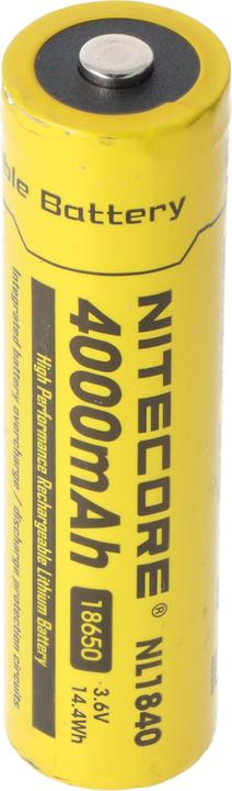 Produktbild Nitecore 18650 Li-Ion Akku, NL1840, 4000mAh, mit Schutzschaltung