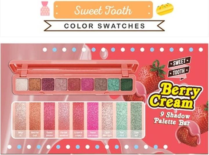 Immagine prodotto J.Cat Beauty Sweet Tooth 9 Shadow Palette - Berry Cream (Crema ai frutti di bosco)