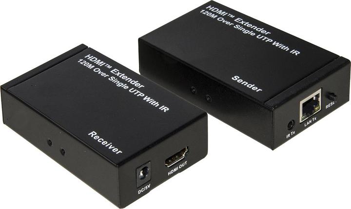 Extender HDMI Tramite Cavo Rete Cat 5/6 Fino 120mt Infrarosso Telecoman (CAT5e, 200 m)