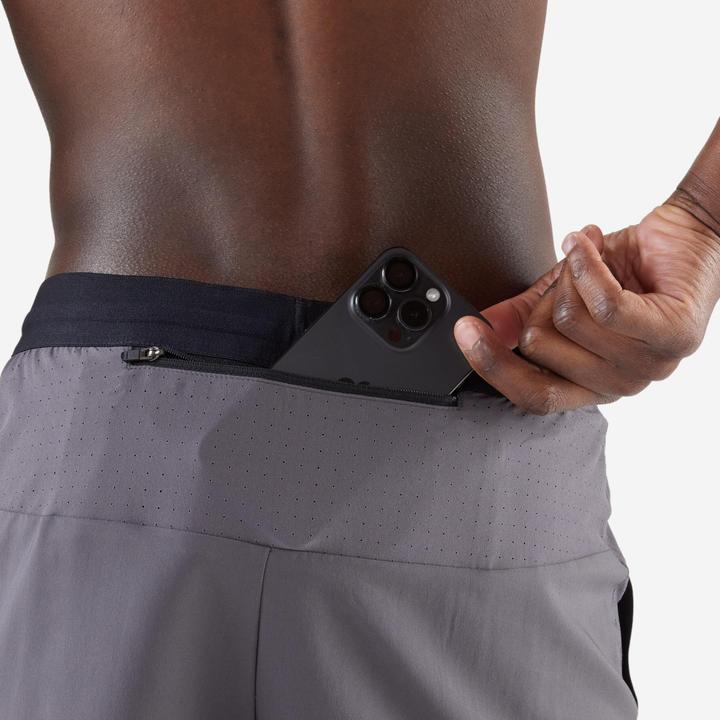 Produktbild Kalenji Short de running respirant Homme - KIPRUN Run 500 Dry Gris (S)