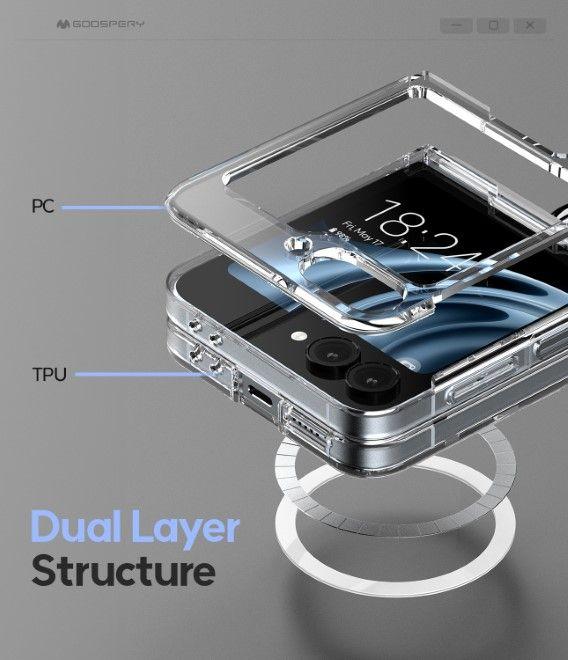 Actual product image Goospery MagSafe Pro Ring Case Series Cover (Samsung Galaxy Z Flip6, Samsung Galaxy Z Flip7 FE)